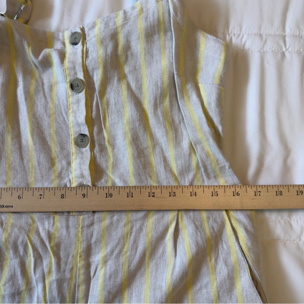 Loft Beach Linen Wide Leg Cropped Jumpsuit Beige
Yellow Boho Minimalist Sz L - Picture 13 of 16
